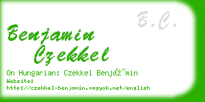 benjamin czekkel business card